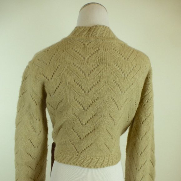 ALBERTA FERRETTI PHILOSOPHY wrap around camel brown sweater made in Italy 10 - Picture 10 of 10